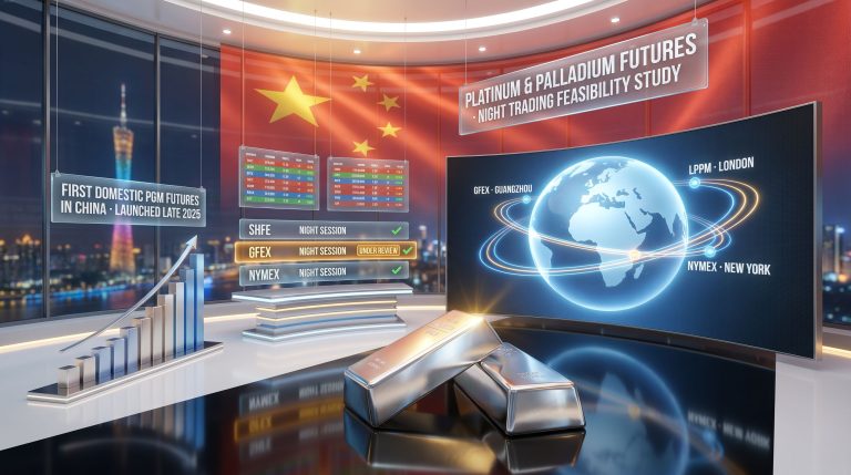 China GFEX night trading for platinum and palladium contracts feasibility study