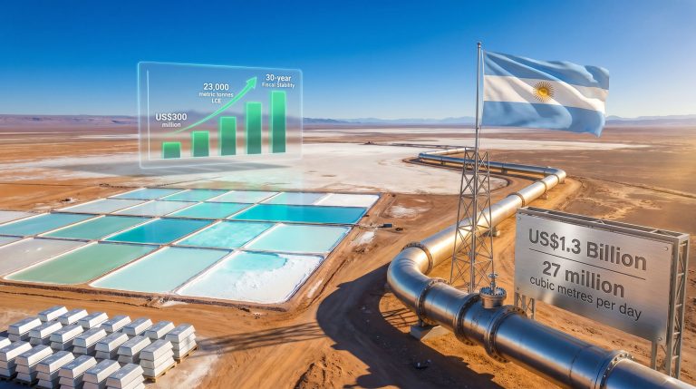 Argentina tax breaks for gas pipeline and lithium project illustration