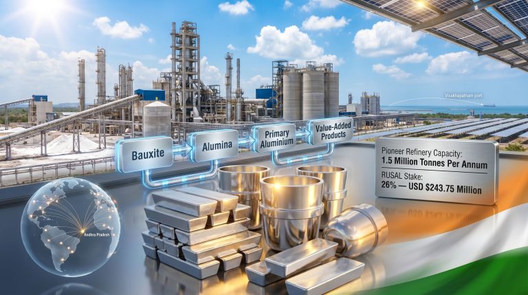 Andhra Pradesh RUSAL aluminium smelter investment refinery graphic