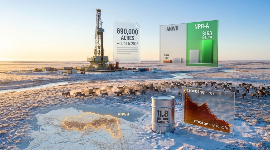 Arctic Refuge oil lease sale bids infographic