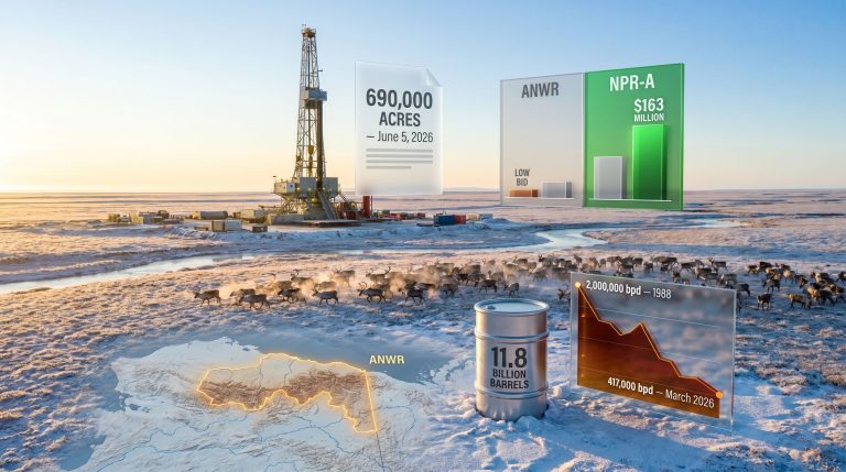 Arctic Refuge oil lease sale bids infographic
