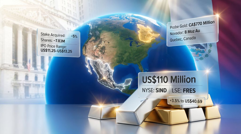 Fresnillo acquires 5% stake in Sinda ahead of US IPO graphic