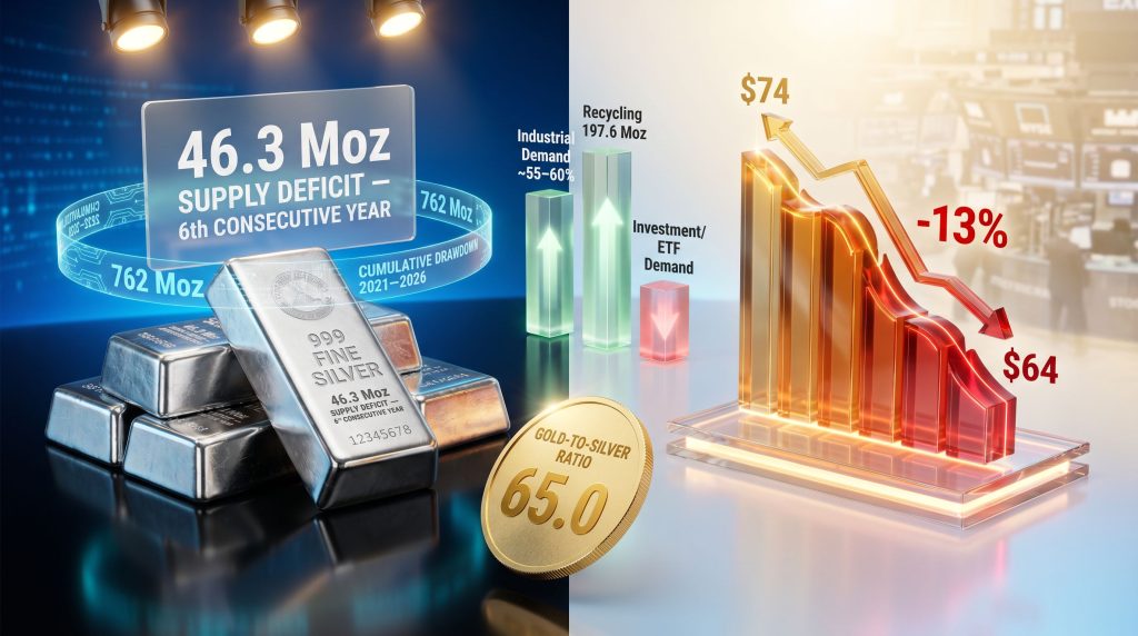 silver price drop despite supply deficit chart