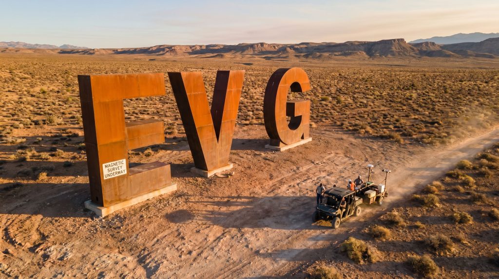 Evion Group NL-EVG-Las Vegas desert art installation aerial view