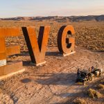 Evion Group NL-EVG-Las Vegas desert art installation aerial view
