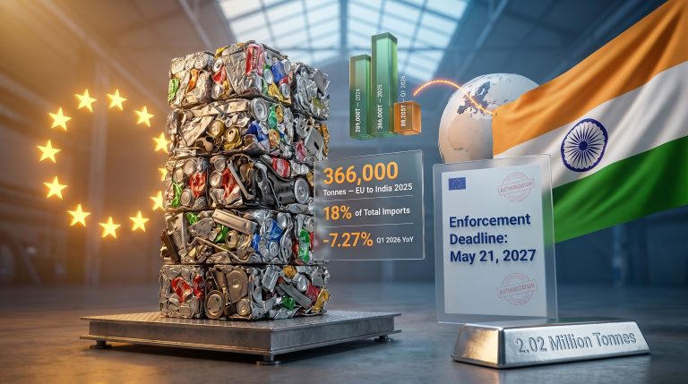EU Waste Shipment Regulation impact on India aluminium scrap imports infographic