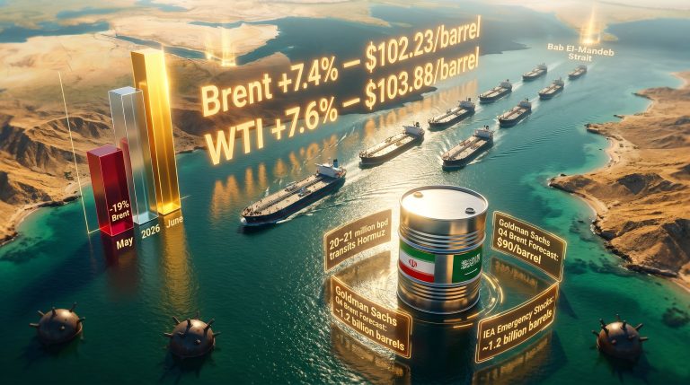 oil jumps on Strait of Hormuz blockade risk graphic