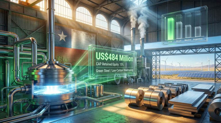 CAP and AZA business combination to reactivate Huachipato with green steel plans infographic