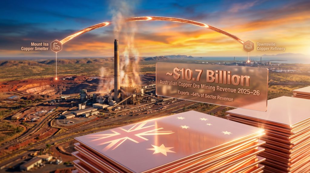 Queensland copper industry study mining revenue infographic