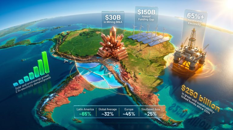 big bets in mining oil and renewables in Latin America infographic