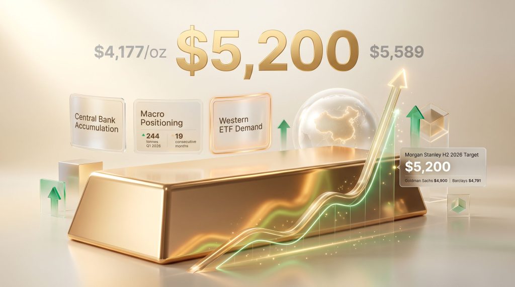 Morgan Stanley gold price target $5,200 graphic