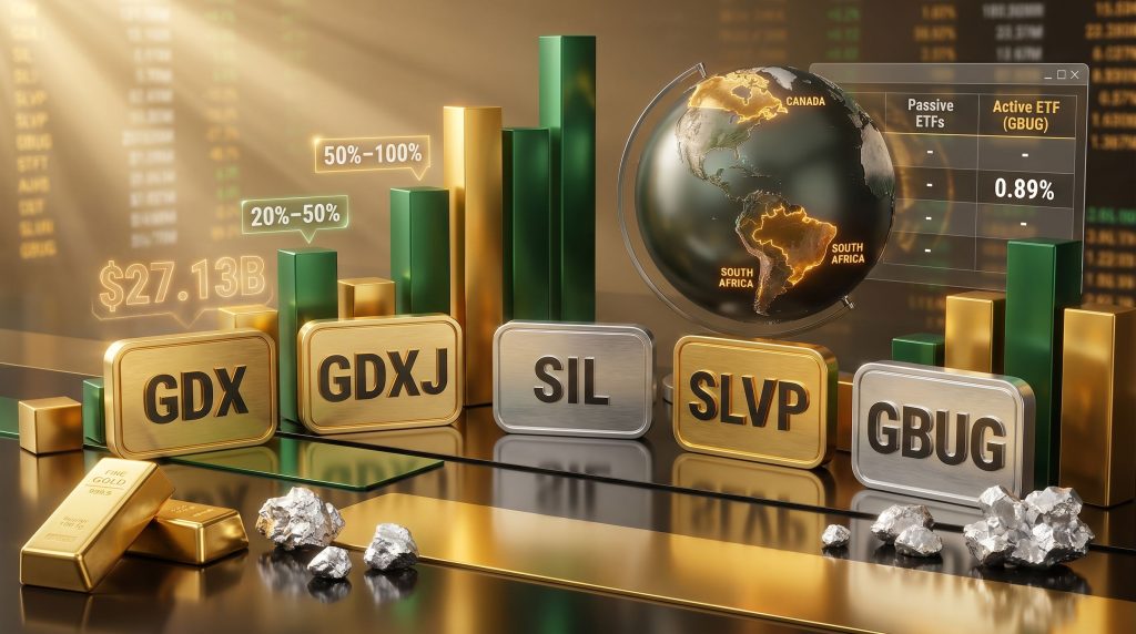gold and silver miners ETF performance comparison