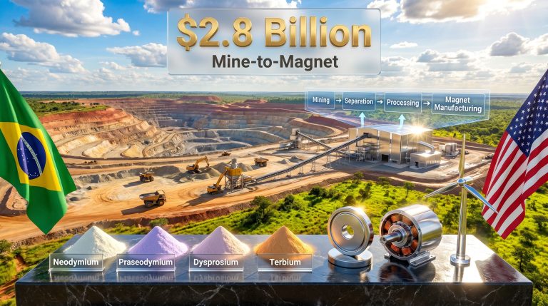 US Brazil rare earths partnership mine-to-magnet investment