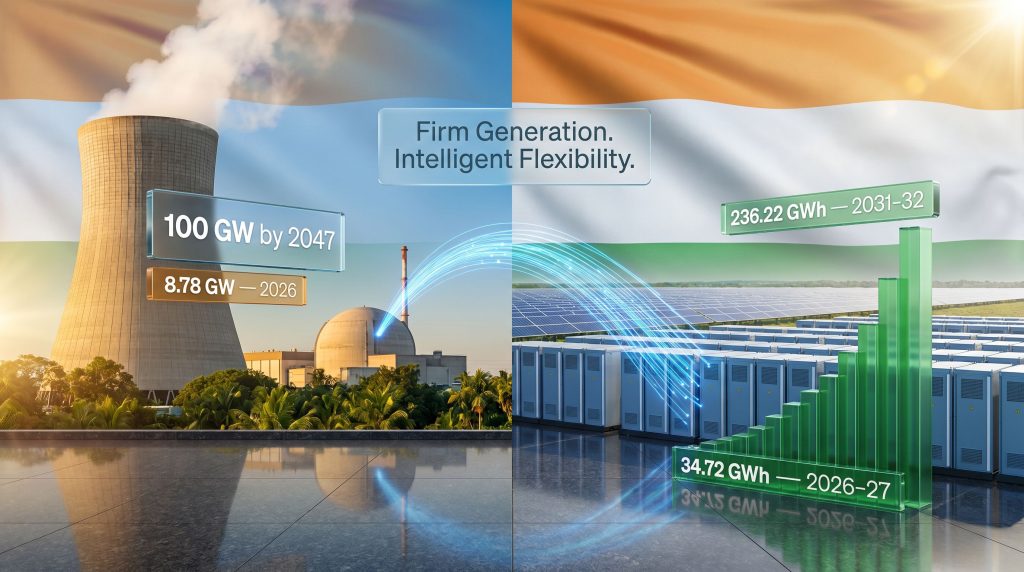 India nuclear power plants and battery energy storage systems growth