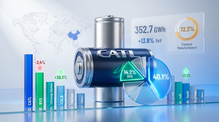 global EV battery market share CATL and BYD chart