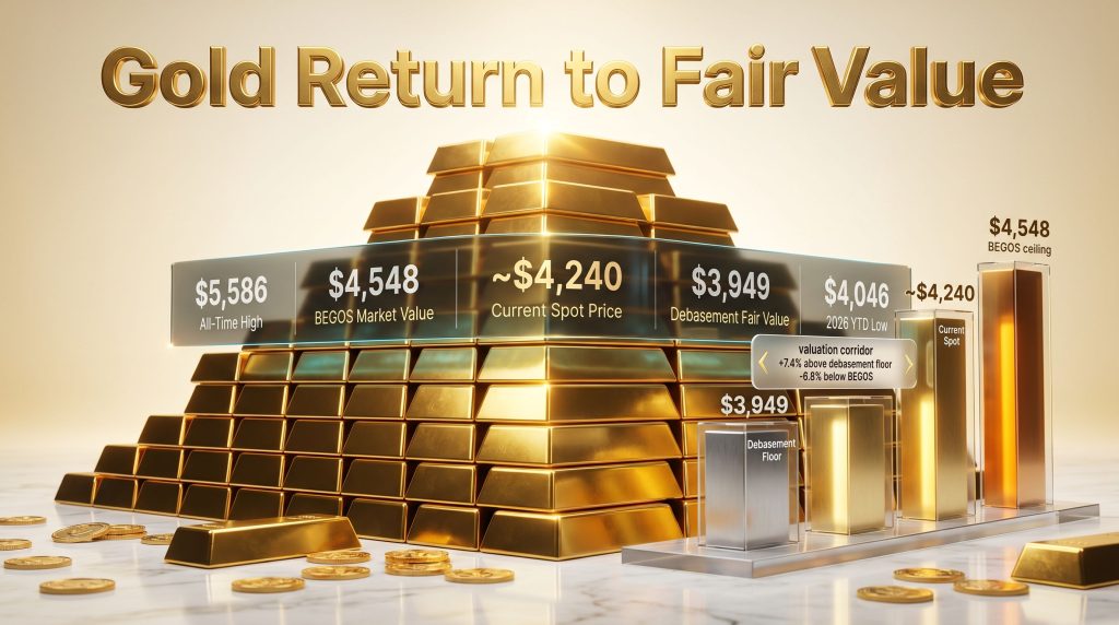 gold return to fair value chart