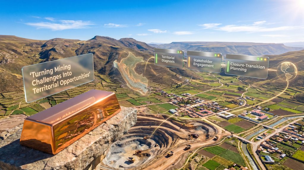 Insuco and ICSI at WMC territorial opportunities in mining landscape illustration