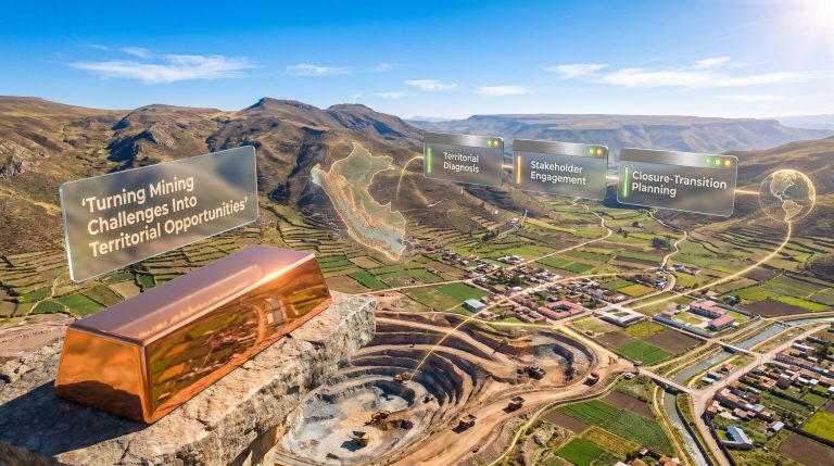 Insuco and ICSI at WMC territorial opportunities in mining landscape illustration