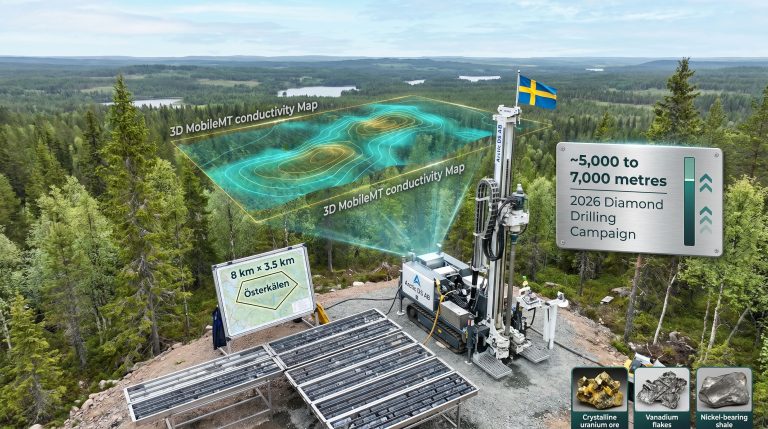 District Metals diamond drilling at Österkälen in Sweden rig site