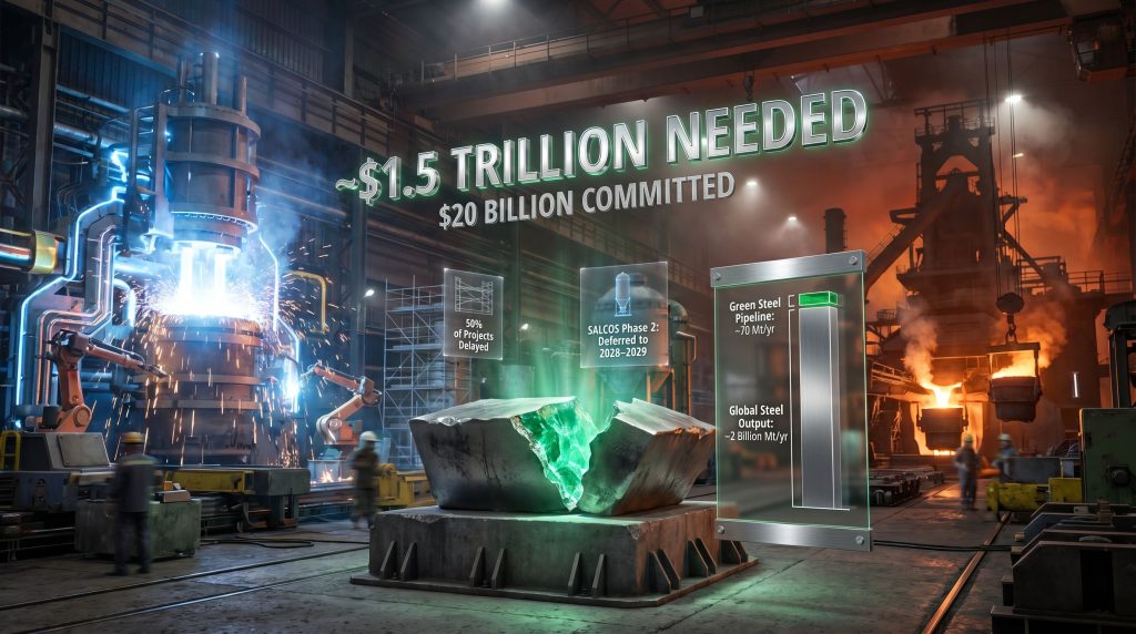 green steel project delays in steel plant