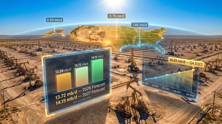 EIA raises U.S. oil production forecast chart
