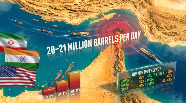 Iran shuts Strait of Hormuz after US strikes map graphic