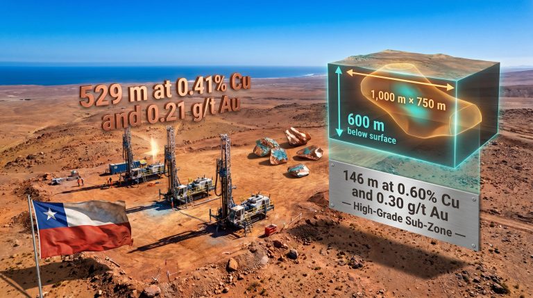 Hot Chili La Verde copper-gold discovery in Chile drilling site