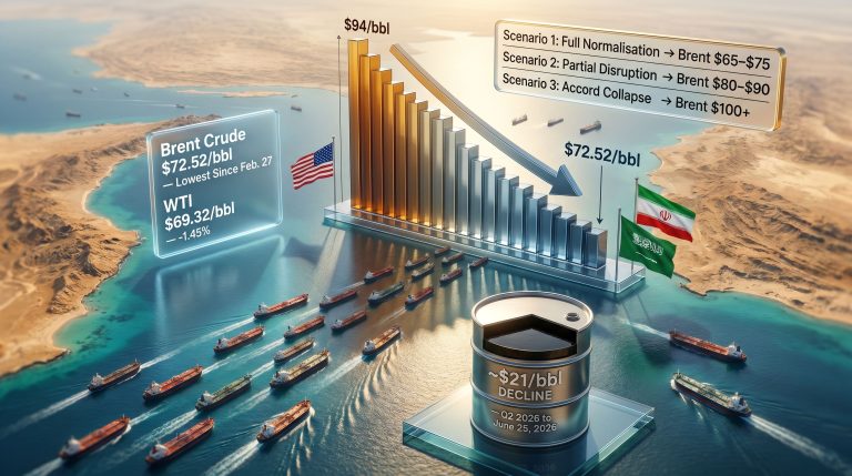 oil prices on rising Middle East supply chart