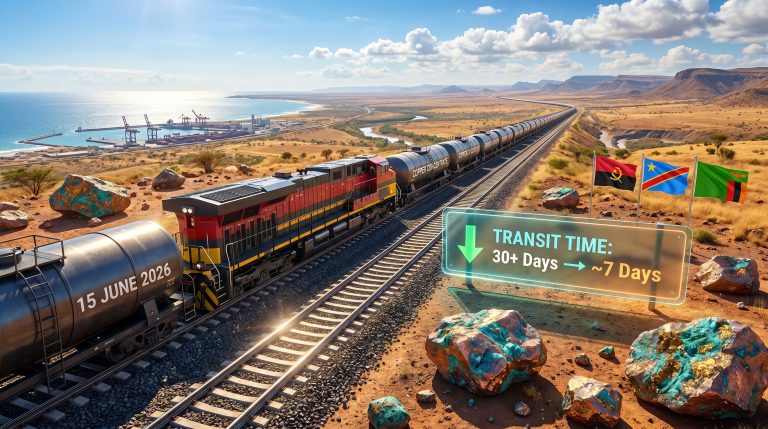 Lobito Corridor railway reopening speeds copper exports