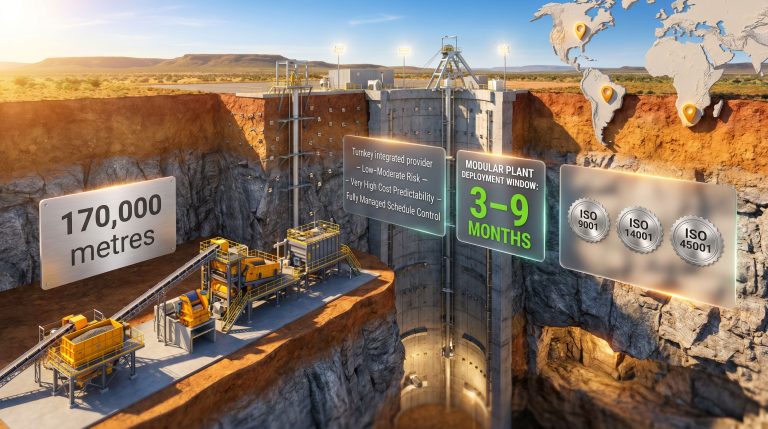 United Mining Services mining and mineral processing solutions infographic