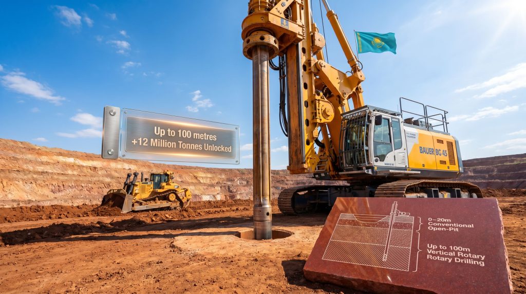 vertical bauxite mining project drilling equipment onsite