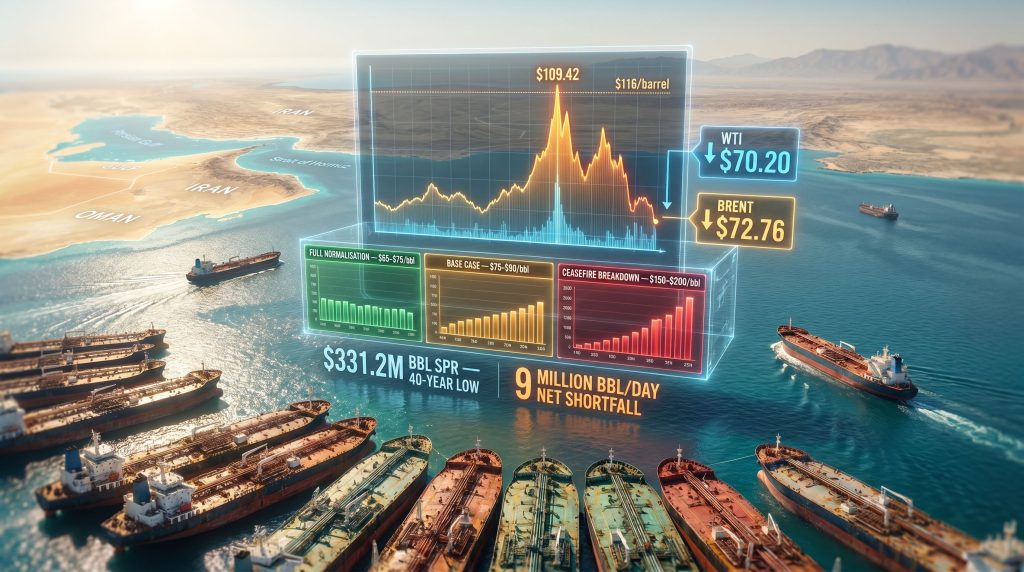 Hormuz oil supply surge priced in chart