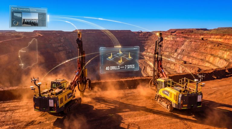 Sandvik and Rio Tinto autonomous open-pit drilling partnership rigs