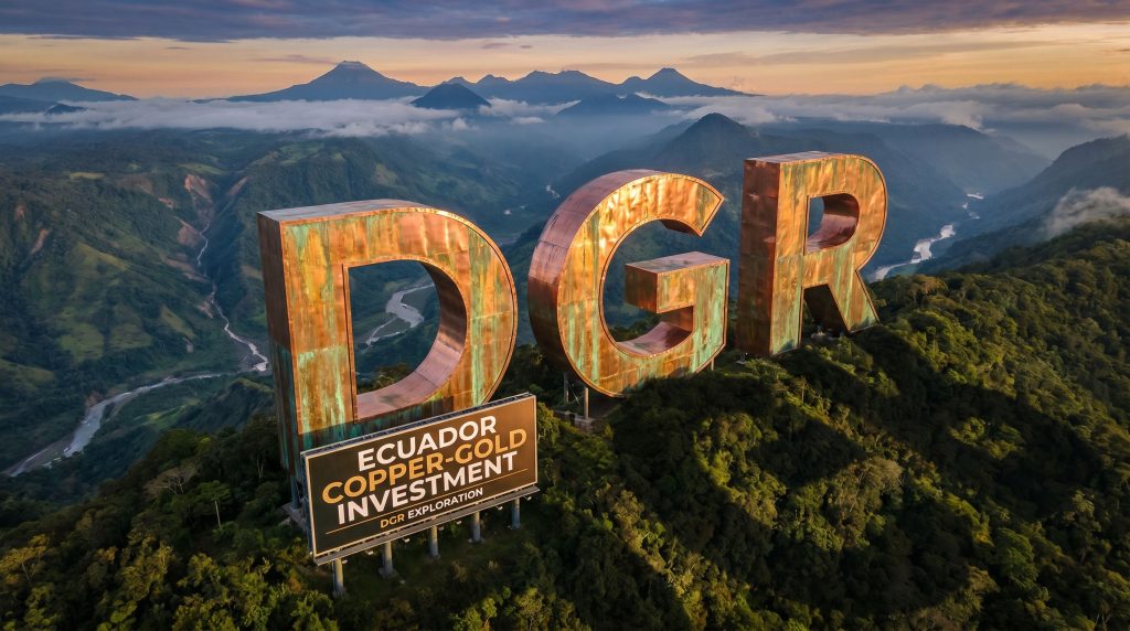 DGR Global Ltd-DGR-Ecuador copper-gold investment mountain landscape sign