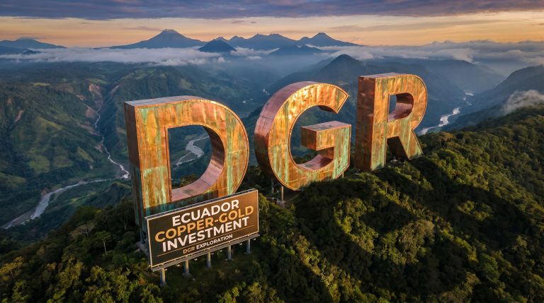 DGR Global Ltd-DGR-Ecuador copper-gold investment mountain landscape sign