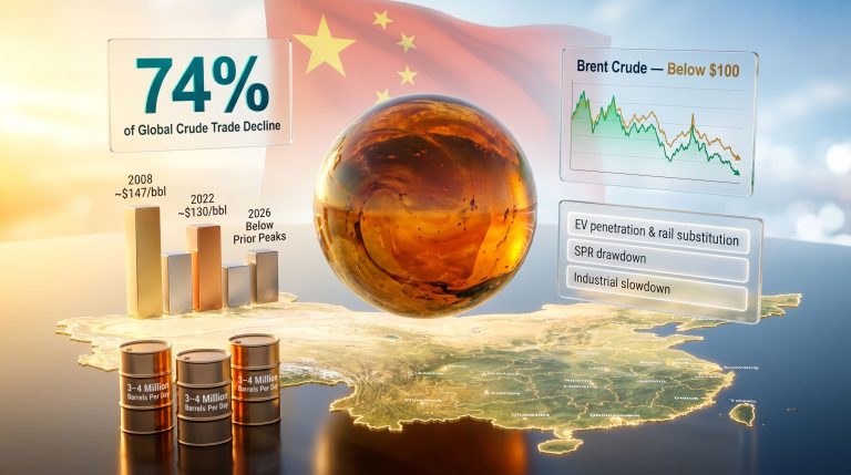 China flex crude supply and oil prices infographic