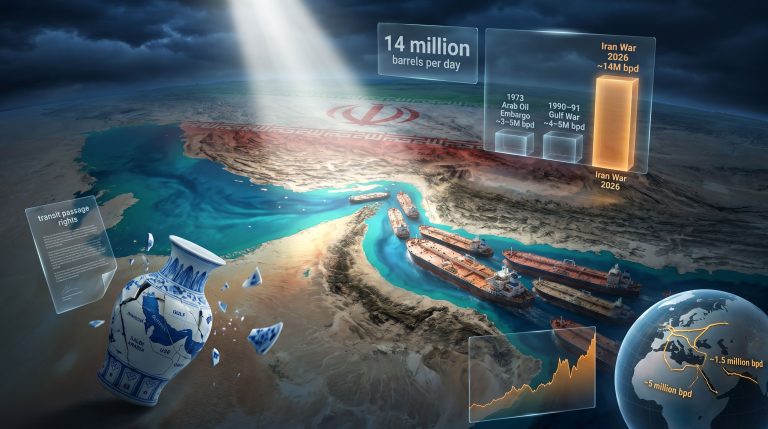 Strait of Hormuz reopening without conditions infographic map