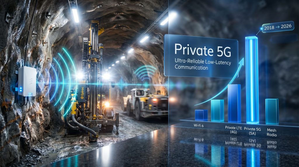 Epiroc and Ericsson 5G connectivity in mining underground network upgrade