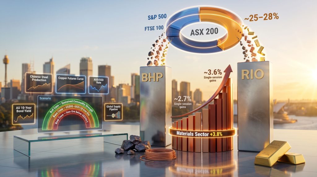 BHP and Rio Tinto lead the ASX higher