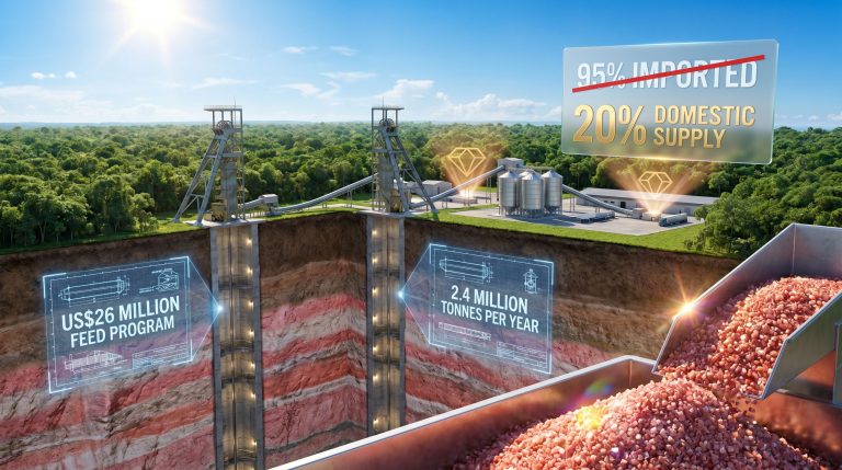 Brazil Potash Autazes project FEED contract illustration