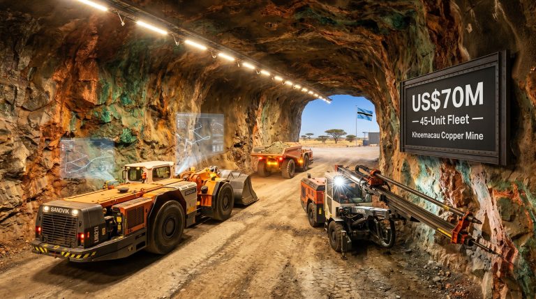 Sandvik JCHX order for Khoemacau copper mine in Botswana underground fleet