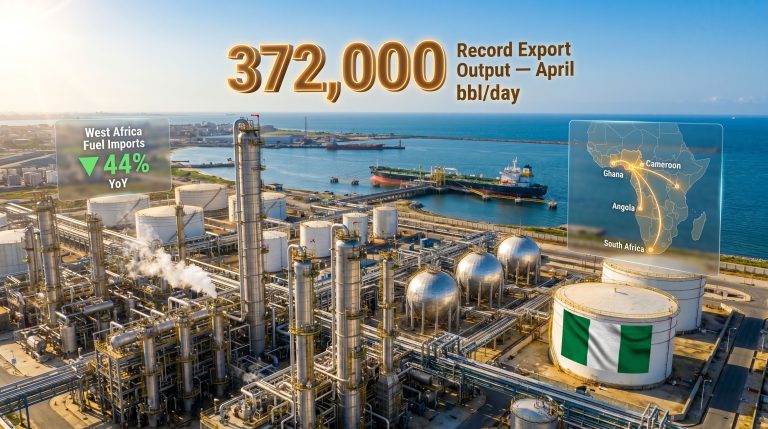 Dangote refinery cuts West Africa fuel imports infographic