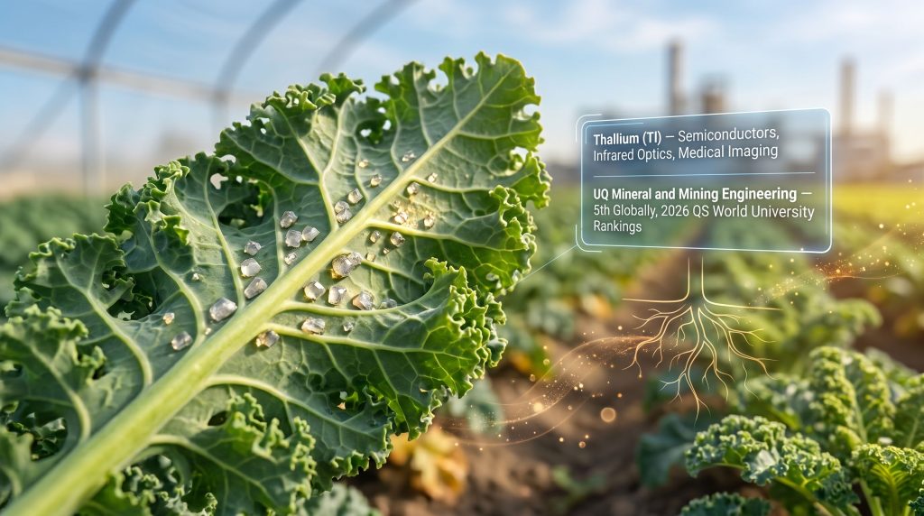 leafy vegetables as metal mining tools illustration