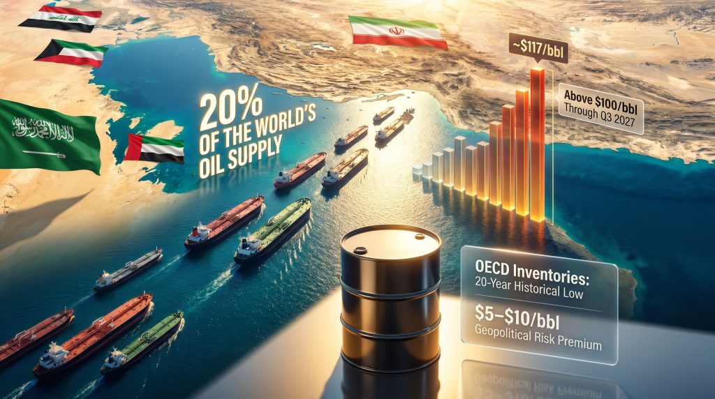 Strait of Hormuz disruption oil prices surge infographic