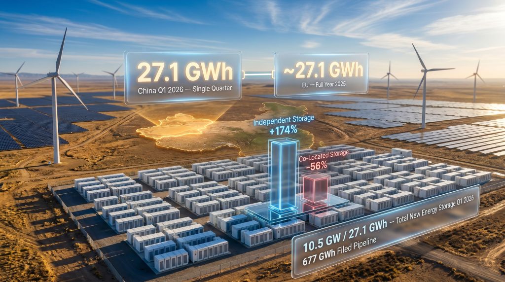 China adds 27.1 GWh of new energy storage in Q1 infographic