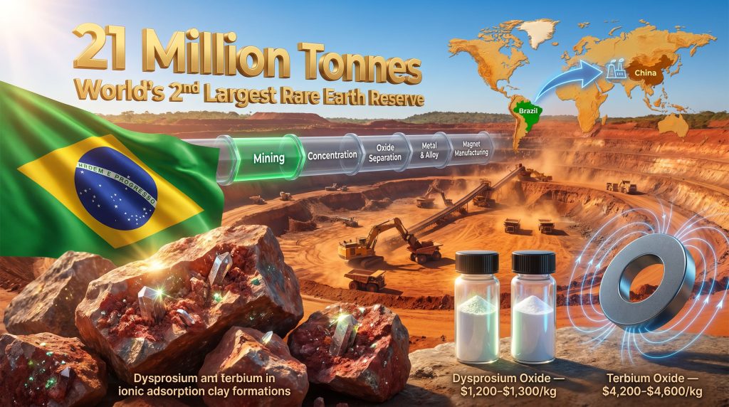 Brazil rare earths and China dependence infographic