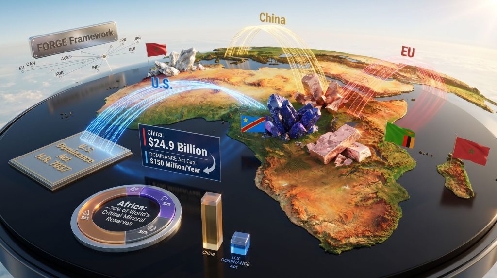 U.S. DOMINANCE Act and African critical minerals competition map