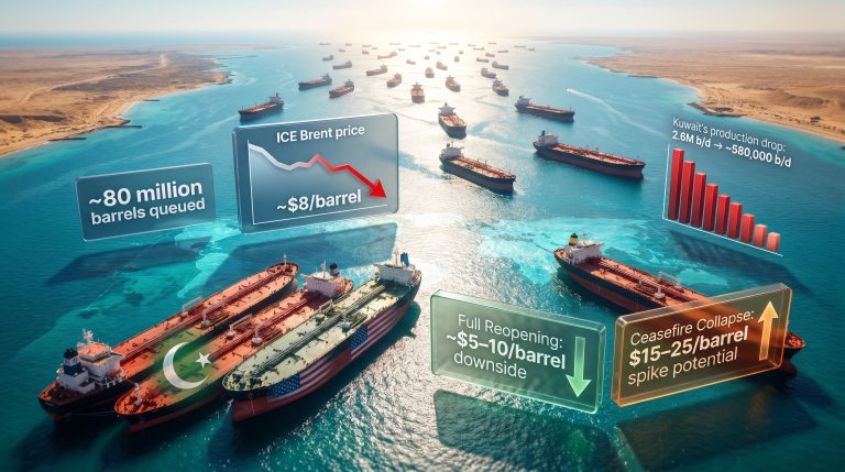 oil prices falling despite trapped tankers in Hormuz infographic