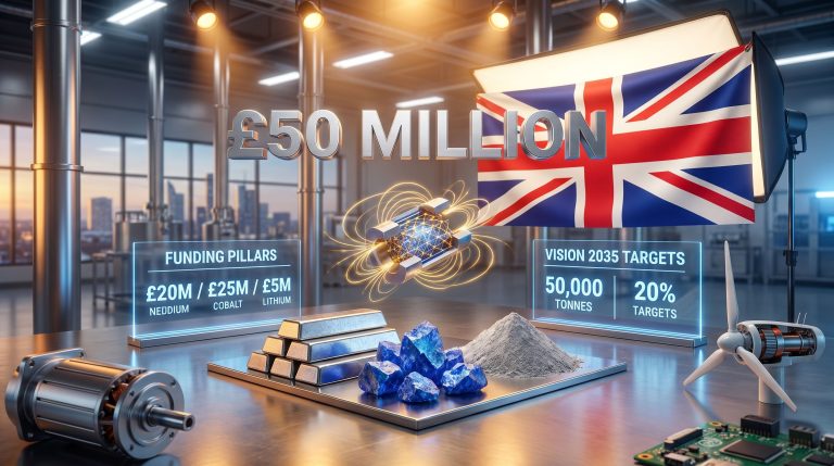 UK critical minerals capacity funding £50 million boost