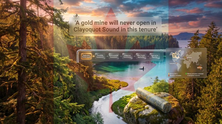 Tofino gold mine Clayoquot Sound opposition graphic